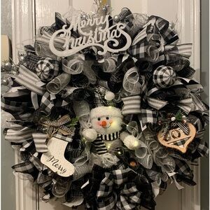 Christmas Snowman Wreath